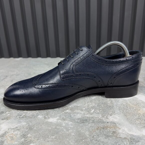 Louis Vuitton Derby Dress Lace Up Blue Taiga Leather 7 LV or 8 US or 41 EUR - Picture 13 of 17